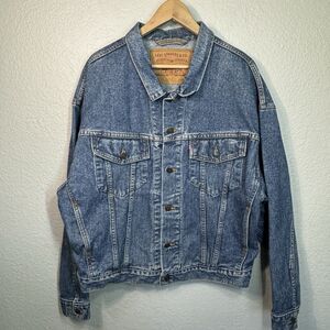 VTG 90s Levi's Trucker Denim Jacket Made in USA 70598-4891 Large Patch Men L